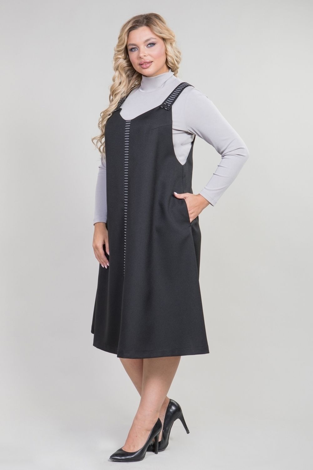 Сарафан 1042-1 черный Novita (Акция)