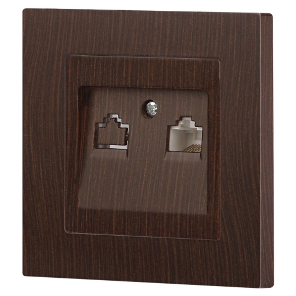 Розетка Intro Accent 6-303-10 информационная RJ45 IP20 СУ венге