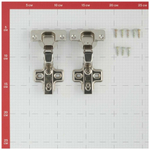 ПЕТЛЯ МЕБ. CLICK ВНУТР.110* С ОТВ.ПЛ (БЕЛЫЙ ЦИНК 2 ШТ)