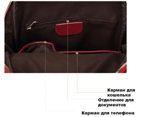 Рюкзак женский из экокожи Front Pocket. Синий