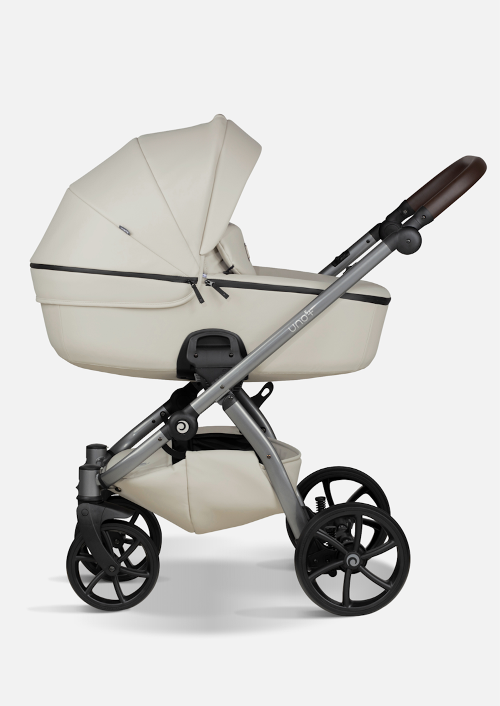 Tutis Коляска 2 в 1 UNO 5+ Leather Black Sesame