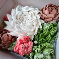 Новогодний зефир цветы «Хризантемы» / 16*16 см Новогодний зефир цветы «Хризантемы» / 16*16 см