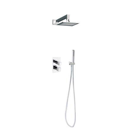 Встраиваемый смеситель для душа с тропическим и ручным душем KUATRO K4715021