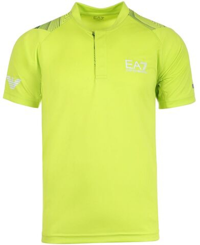 Мужское теннисное поло EA7 Man Jersey Jumper - lime punch