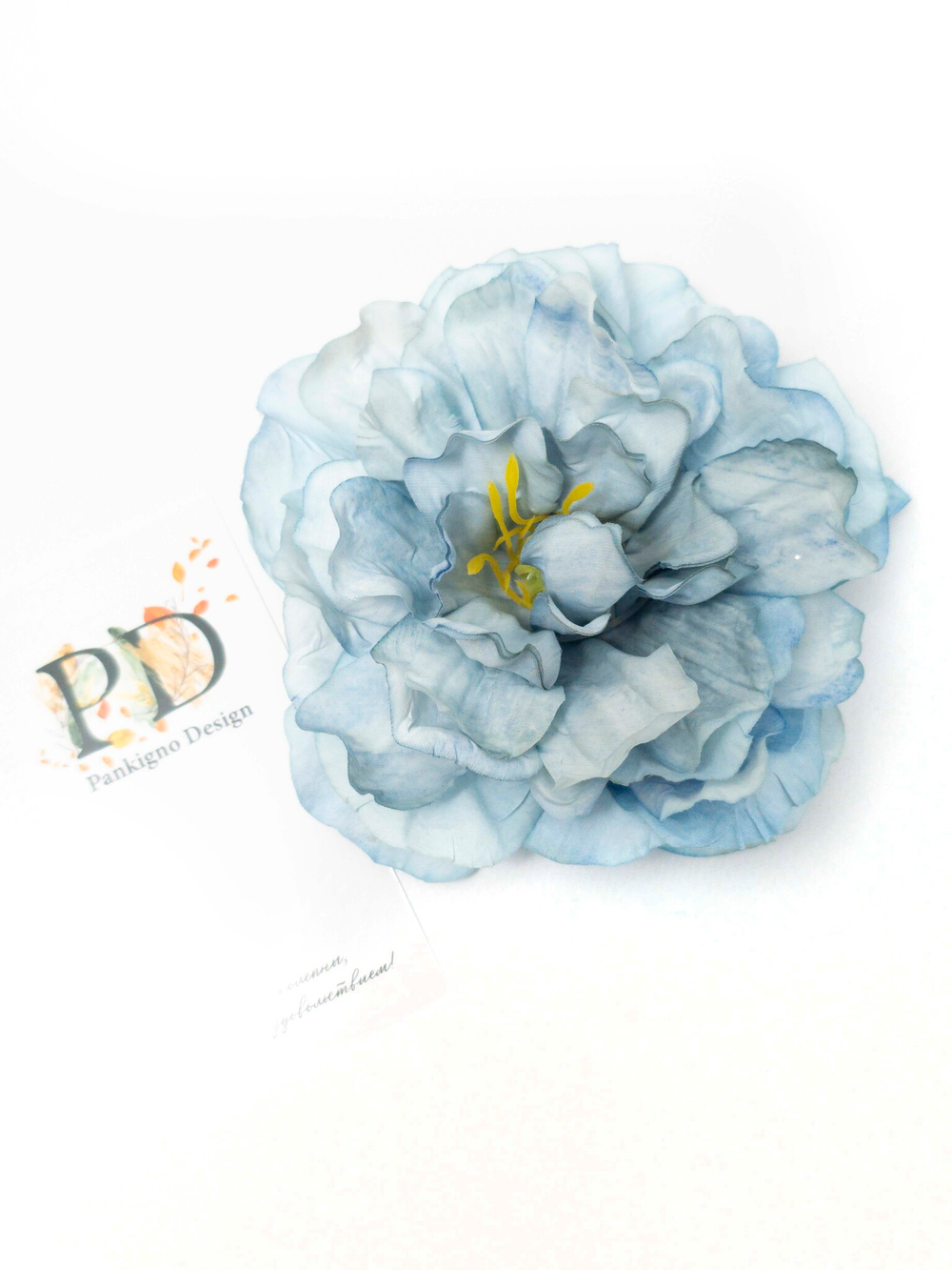 Брошь с заколкой Pankigno Design с цветком пионовидной розы