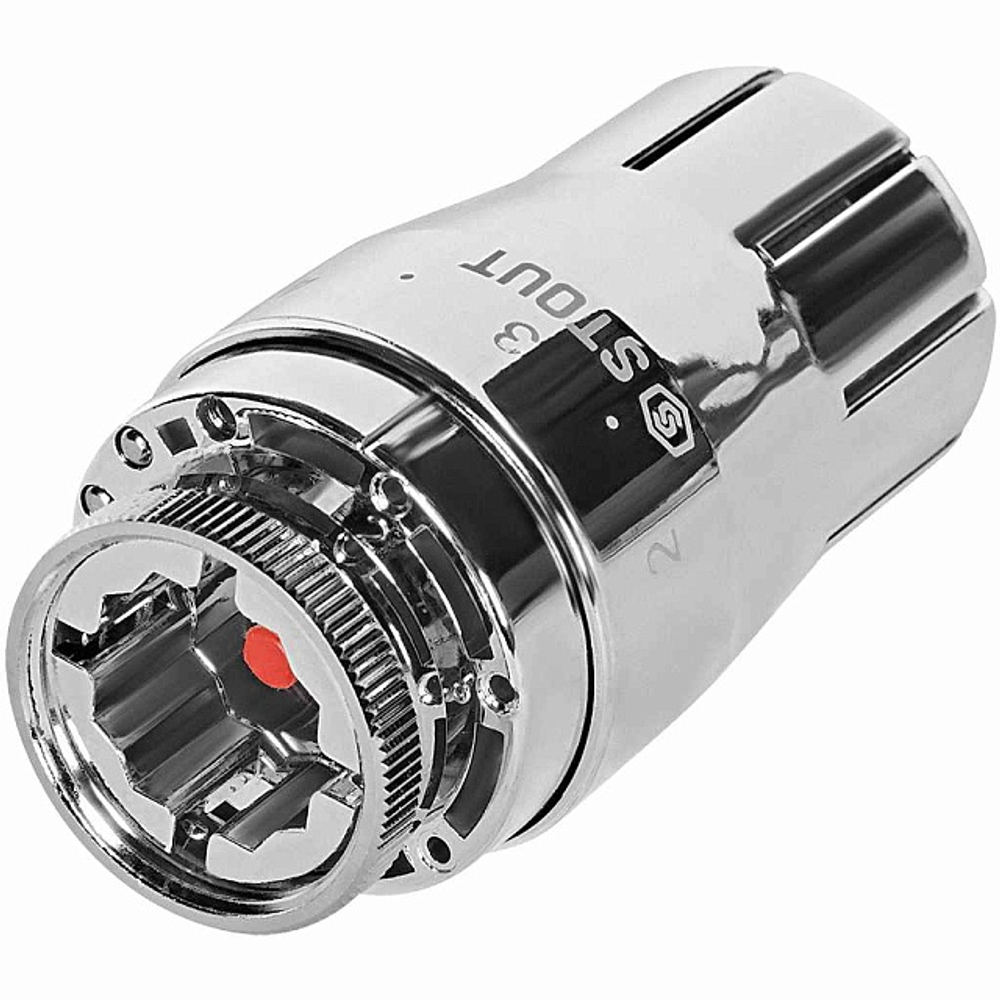 Головка термостатическая STOUT Design - M30x1.5 (регулировка 6-28°C, цвет хром)