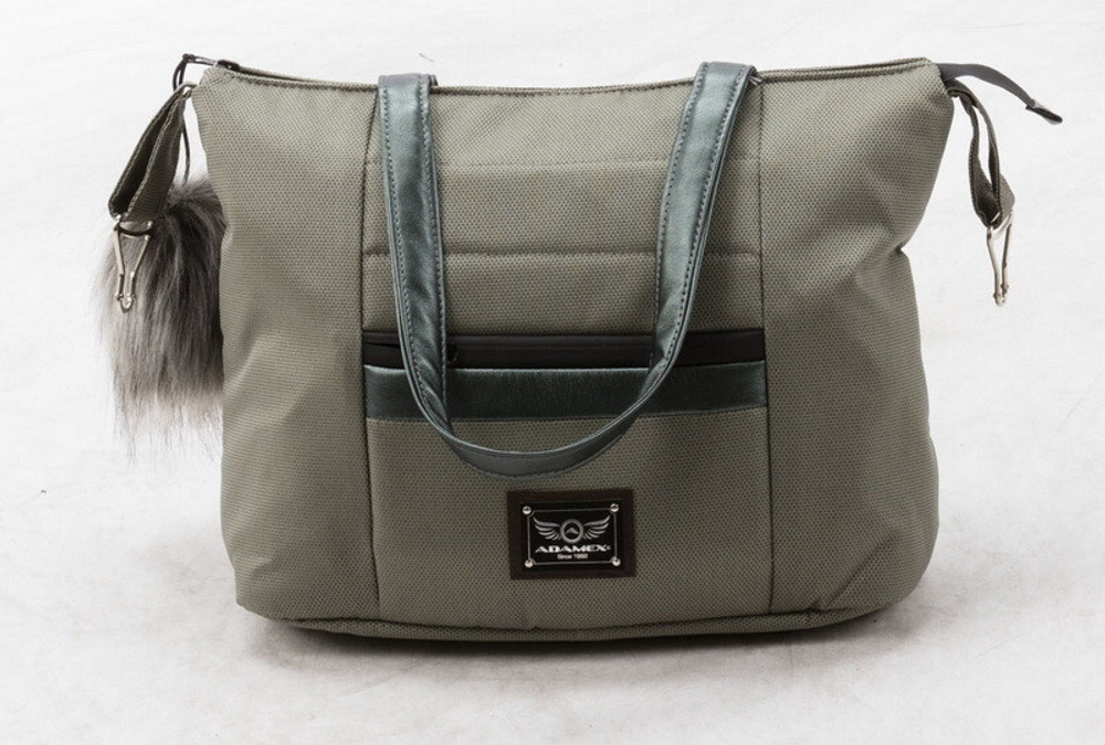 Детская коляска Adamex Marco 2 в 1 GA14 (Т. ЗЕЛ. РОГОЖКА+ Т.ЗЕЛ. ПЕРЛ КОЖ. ОТДЕЛКА)