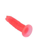 Рельефный розовый фаллоимитатор на присоске - 19,5 см. (Цвет: розовый)