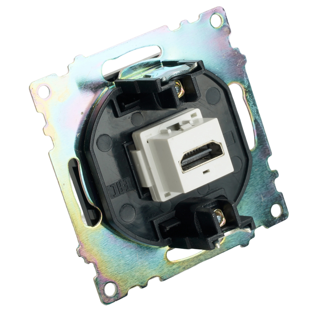 Розетка HDMI 2.1, Type A (механизм), STEKKER GLS00-7118-05, серия Катрин, черный 50062