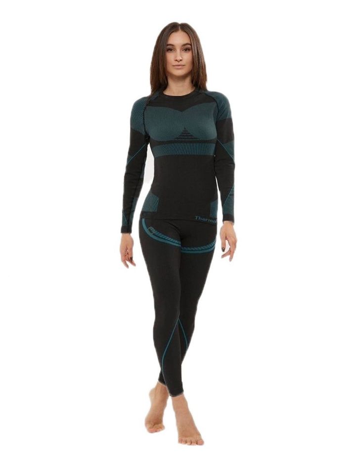 Термобелье Thermo Flex женское (черно-бизюзовый)