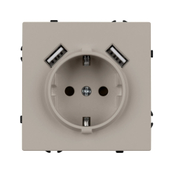 Механизм розетки с USB зарядкой SCT-NOBE-MUAA-SFPL-CA (230V, 16A) (Arlight, -) 059442