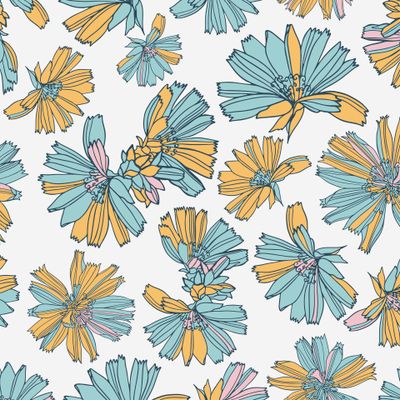 Цветочная весна. Цветы цикория.