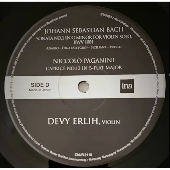 Devy Erlih - Violin Recitals 1971 & 1980 LP