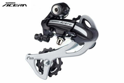 Переключатель задний SHIMANO ACERA, RD-M360-L, 7/8 ск., крепление (на болт) под петух, 11-34 (черный, ARDM360SGSL)