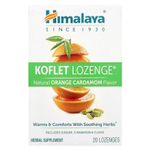 Himalaya, Koflet Lozenge®, натуральный апельсиновый кардамон, 20 пастилок