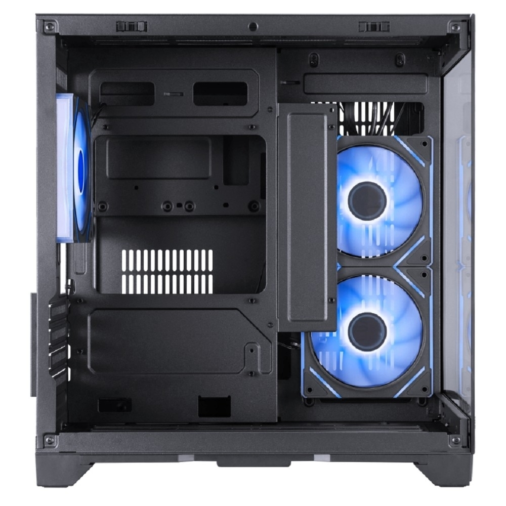 Корпус для компьютера 1STPLAYER MEGAVIEW MV5-TP ARGB Black / mATX / 3x120mm ARGB fans / MV5-TP-BK-2FC7R-1FC7