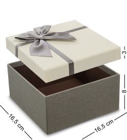 WF-76/2-B Коробка «Квадрат» цв.сер./беж.