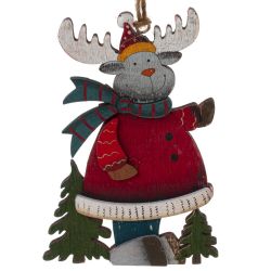 GAEM Изделие декоративное подвесное "Олень/Снеговик/Дед Мороз",L9 W0,5 H11,5 см, 4в.