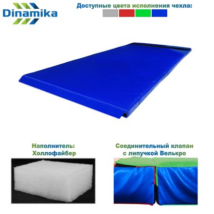 Мат гимнастический 2000х1000х50 тент-велькро (холлослеп/холлофайбер)