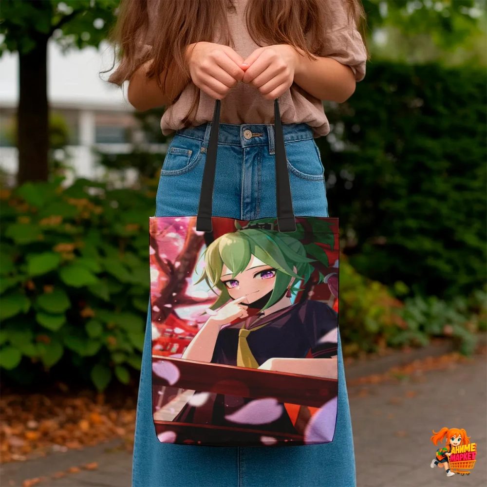 Сумка шоппер с принтом Genshin Impact