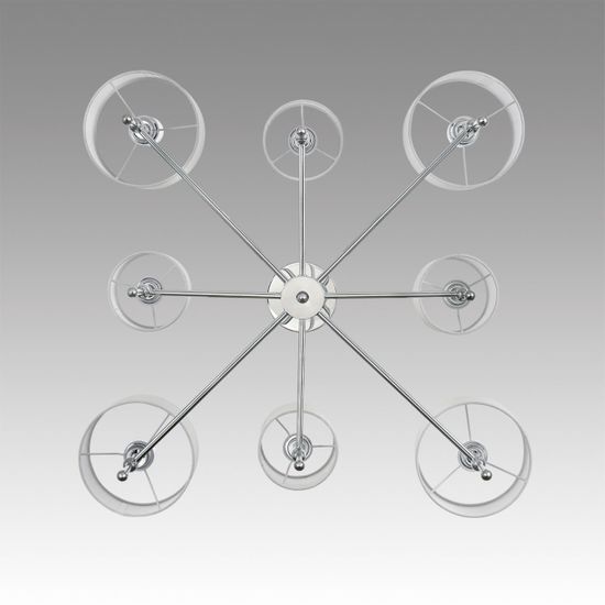 6589/8C CLASSI LN25 60 хром/белый, металл/текстиль Люстра потолочная E14 8*40W 220V LATTI