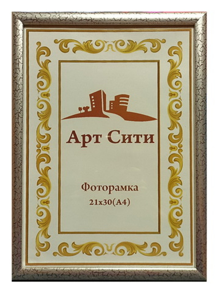 Фоторамка А4 (21х30 см) Пластик (серебро)
