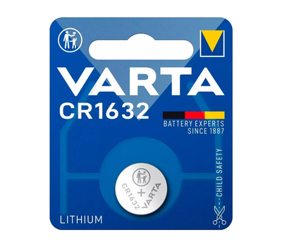 Батарейка Varta Lithium Coin CR1632 , 137 mAh , ( 1 ) шт. в блистере, 06632101401
