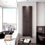 Радиатор WARMMET электрический настенный вертикальный Flat 60VE ЧЕРНЫЙ RAL9005
