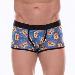 Мужские трусы боксеры синие с принтом Don Moris DM072206
