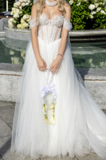 Тренд сезона ! Букет невесты Сумочка каллы с жемчугом