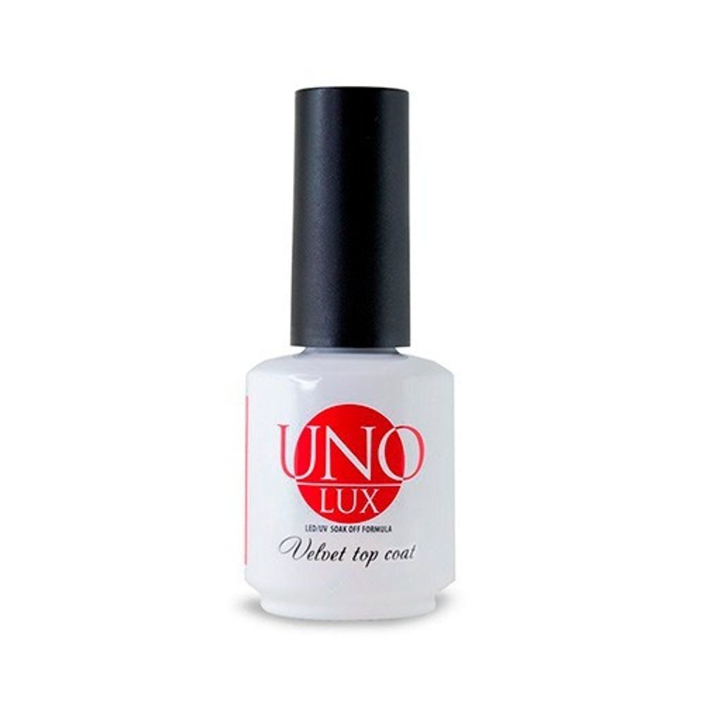 Топ для гель-лака UNO Lux Velvet Top Coat, 15 мл