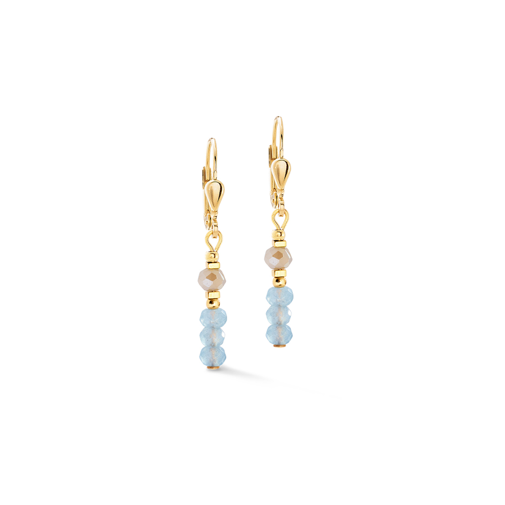 Серьги Coeur de Lion Light Blue-Beige 2043/20-0738