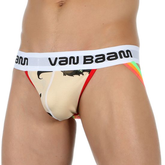 Мужские трусы джоки бежевые с принтом Van Baam 39337