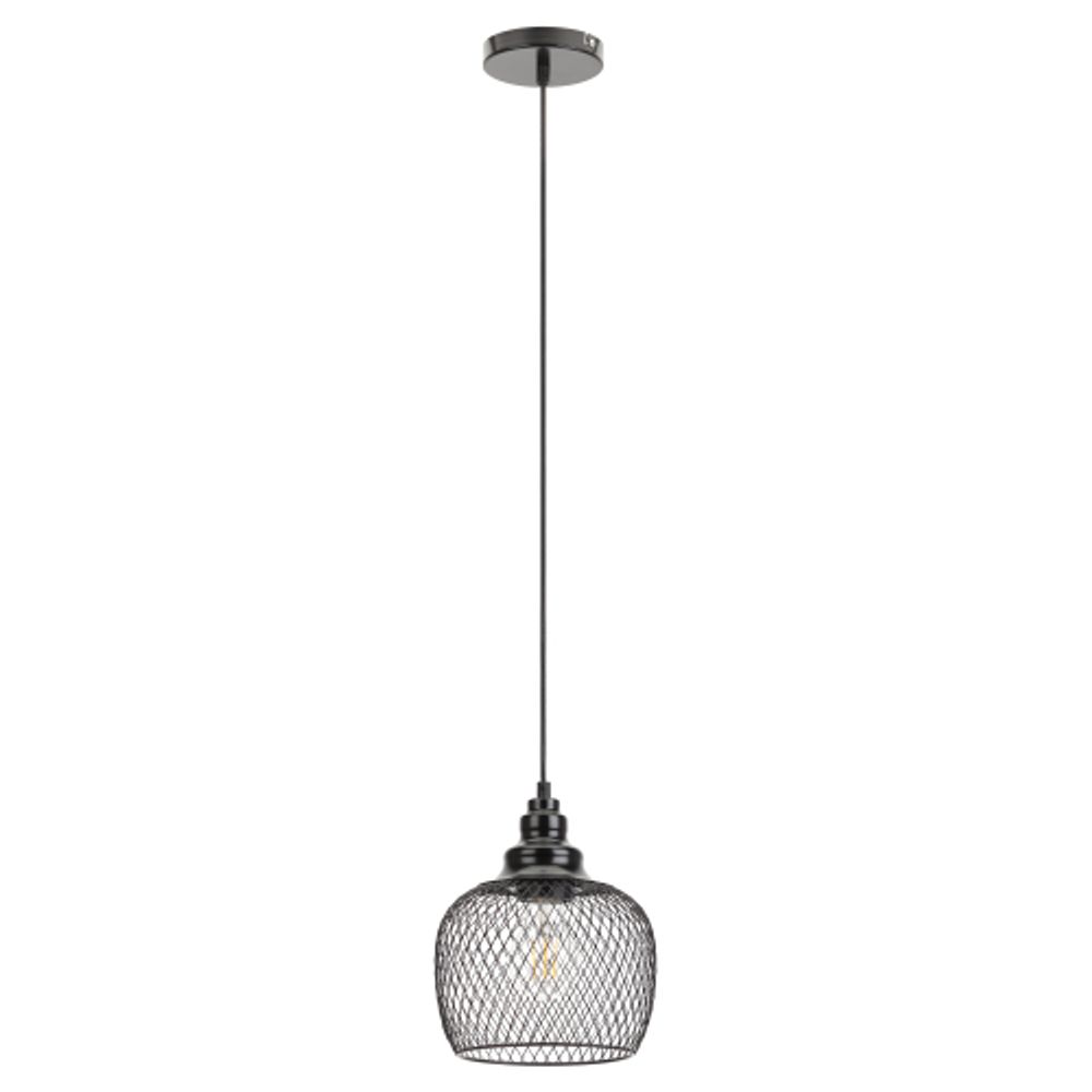 Светильник подвесной ЭРА PL8 BK под лампу E27 высота плафона 220мм подвеса 760мм черный