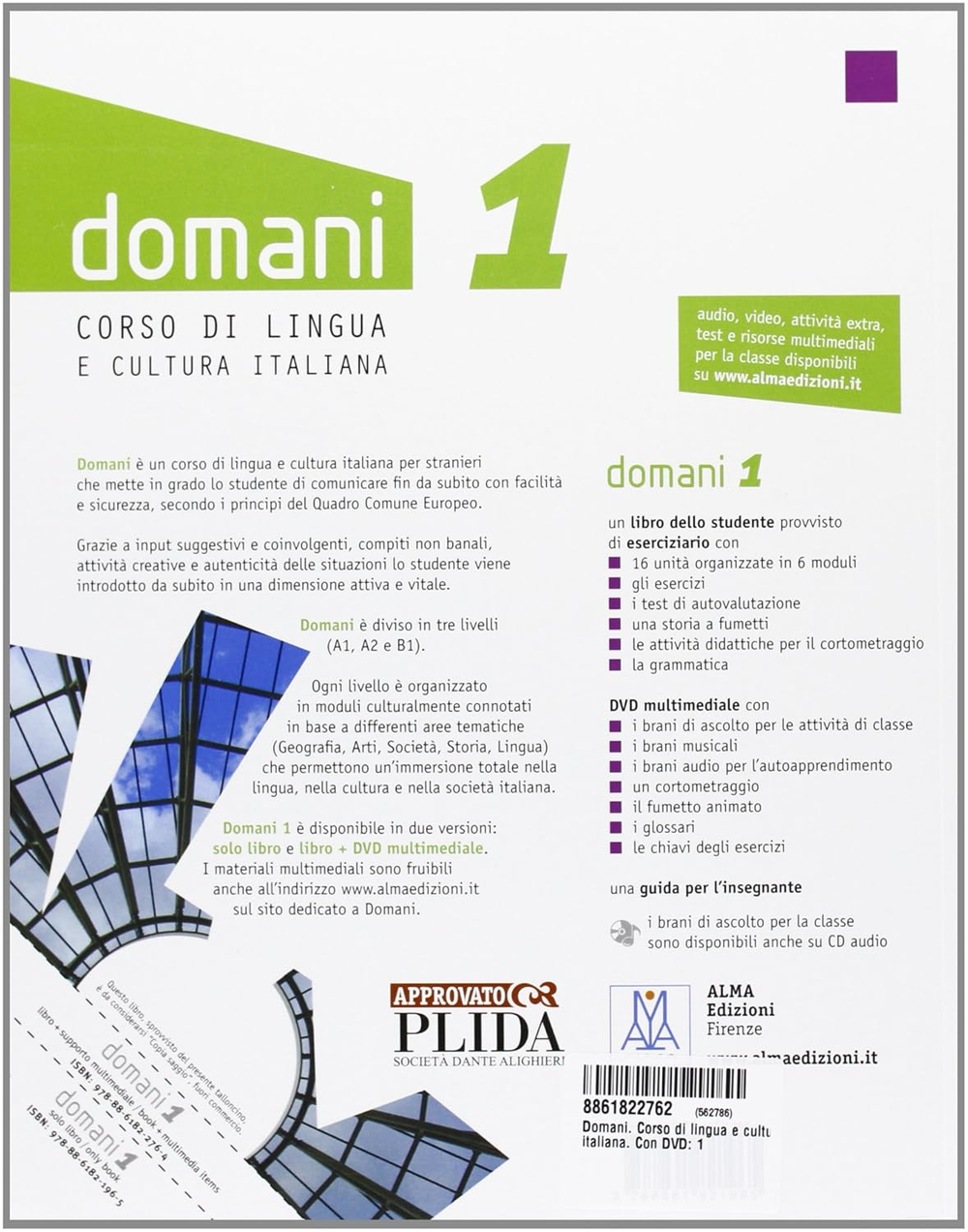 Domani 1 Libro + DVD NEd
