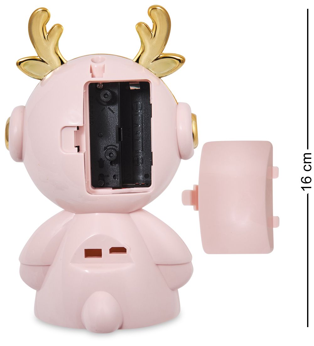 GAEM Art CL-11/3 Будильник «Олененок» розовый