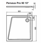 Душевой поддон из искусственного камня Ravak 10° Perseus Pro 90x90 XA057701010 Белый