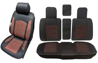 Накидки сидений ПОЛНЫЙ Coolpart MAXIMAL LUX (кт 9шт) - CC-01-BLCH - черный/вставка шоколод