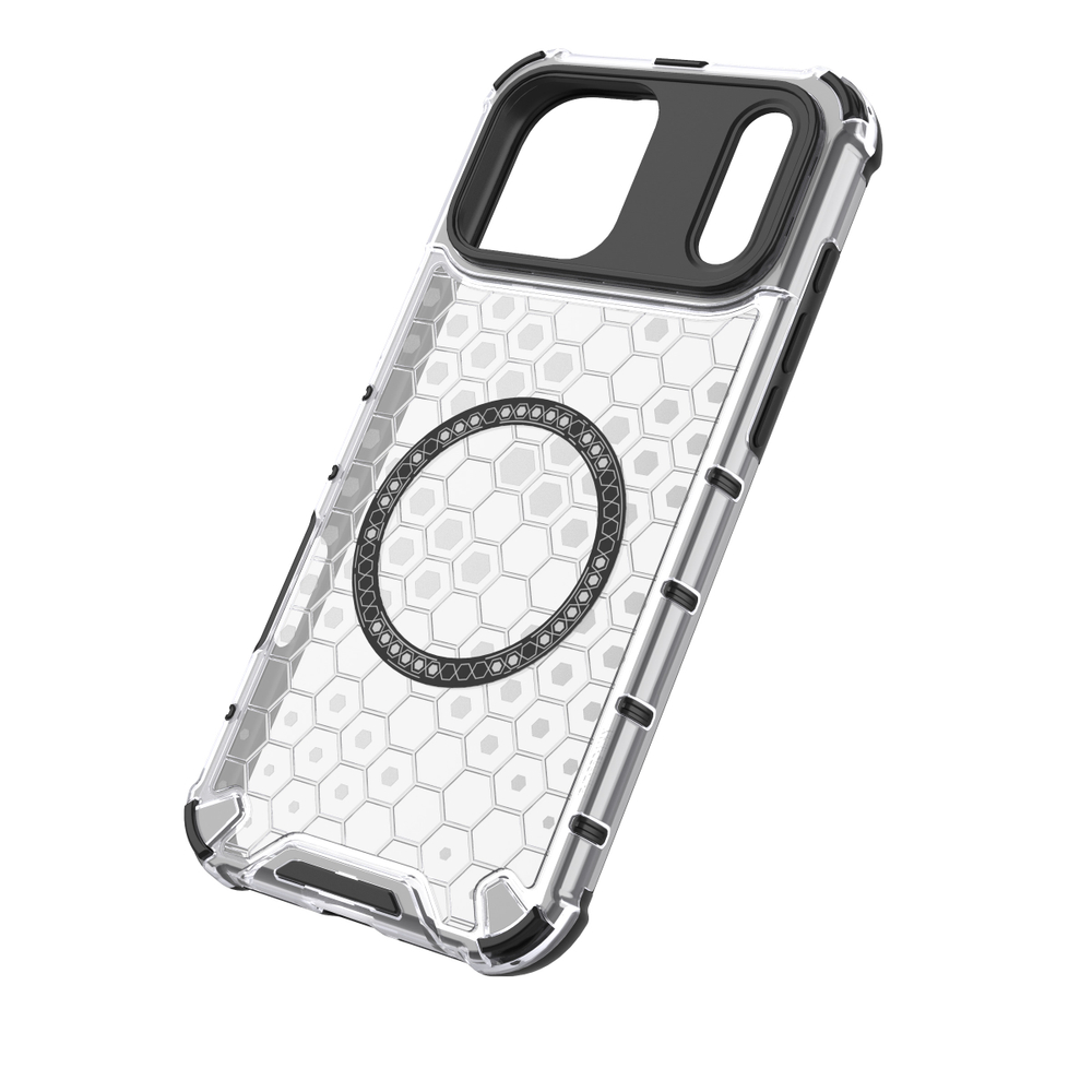 Прозрачный чехол Honeycomb Magnetic Case для iPhone 17 Pro Max