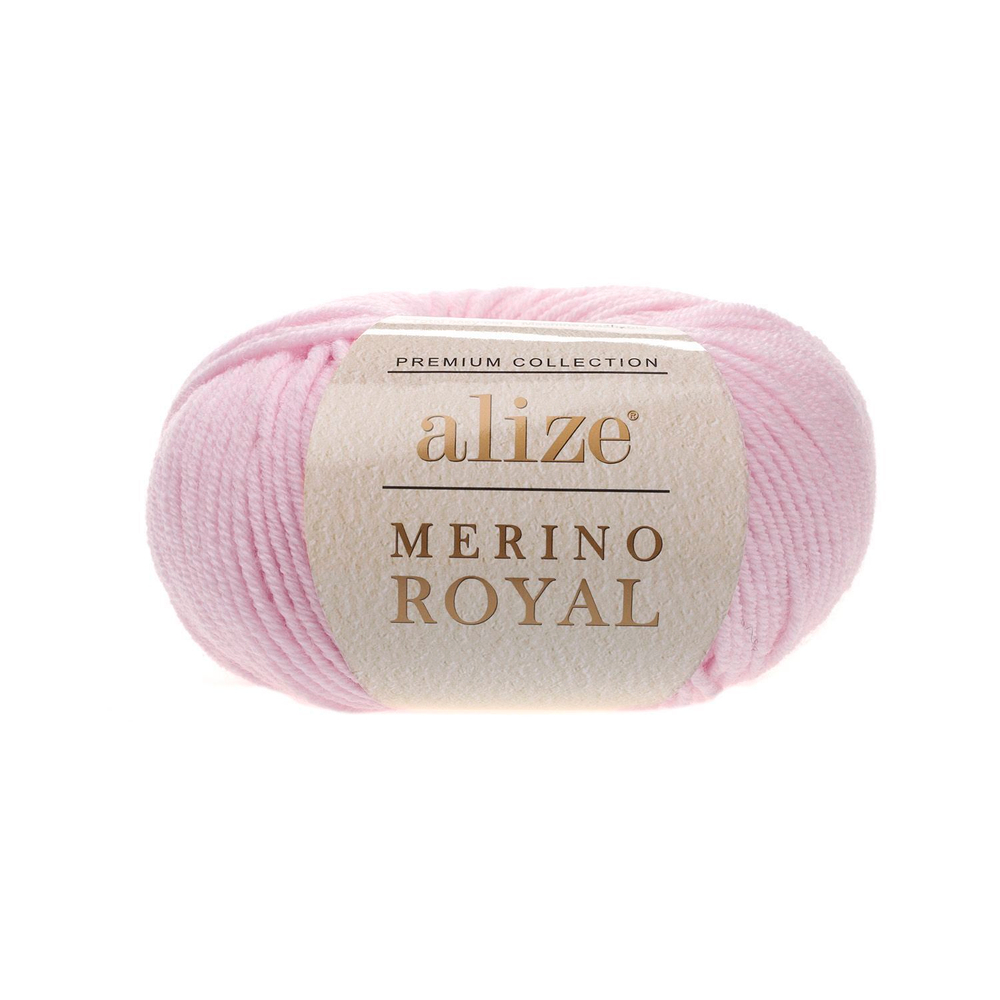 Мерино роял (Merino royal) пряжа Alize 100%шерсть5х50г/100м 31 светло розовый