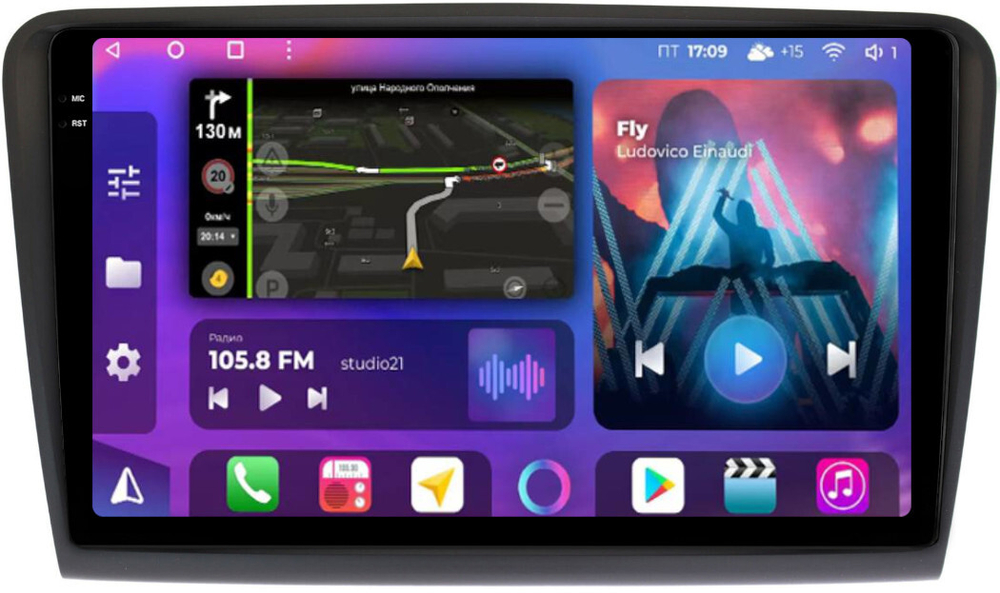 Магнитола для Skoda Superb B6 2008-2014 - FarCar BM306M монитор 10.36" QLED на Android 14, TS10, 4+32Гб, CarPlay, 4G SIM-слот