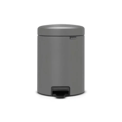 Brabantia - Контейнер для мусора NewIcon 5л, минеральный бетон, серый / артикул   126284  / GTIN 8710755126284