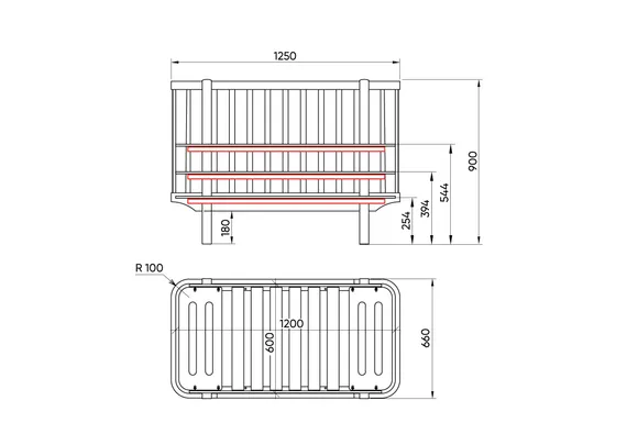 Кроватка Classic mini спальное место 60*120 см (молочный)