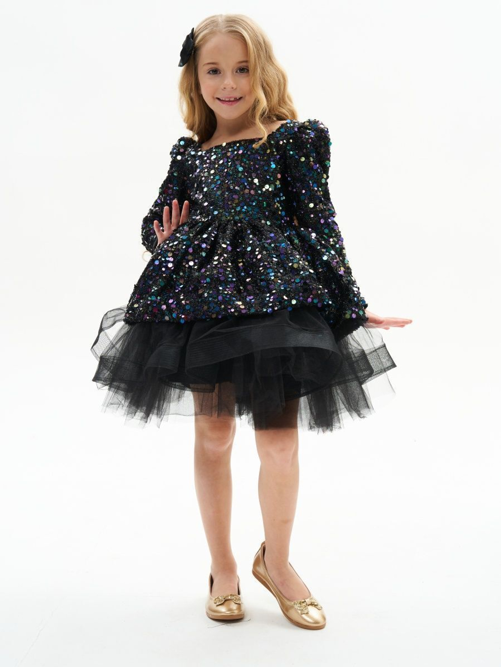 Нарядное новогоднее платье с пайетками Уэнсдэй