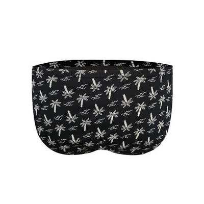 Черные трусы-слипы с принтом в виде пальм (Размер: S) (Цвет: черный)