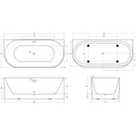 Акриловая ванна BelBagno 170x80 BB412-1700-800 без гидромассажа