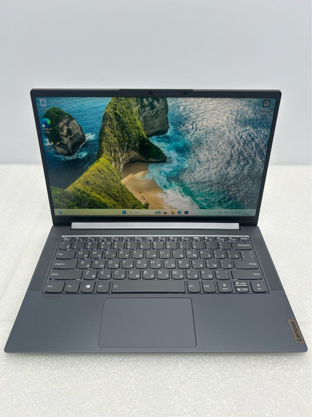 Ноутбук Lenovo Yoga Slim 7-14ITL05 (82A3009BRU) 14"/Intel Core i5-1135G7/RAM 8 GB/SSD 256 GB/Intel Iris Xe Graphics/1920x1080/IPS/DOS/Подсветка кл-ры: LED/серый. Состояние: B1