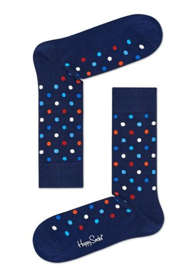 Носки унисекс Dot Sock в мелкий цветной горох (Размер: 25) (Цвет: синий)
