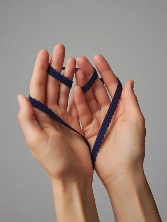 061 641/8 ОПТ Резинка отделочная Lauma Fabrics, 8 мм, темно-синий 061