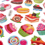 Наклейки выпуклые "Вкусняшки" 20*10см.